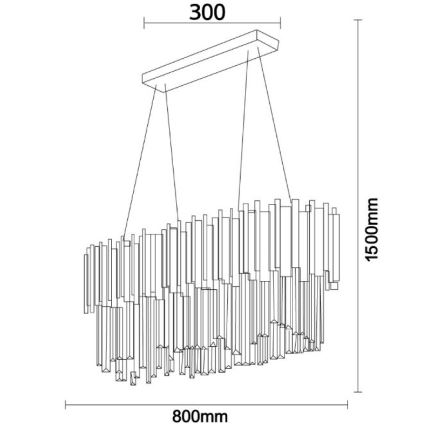 Brilagi - Suspension sur câble PLAZA 10xE14/40W/230V