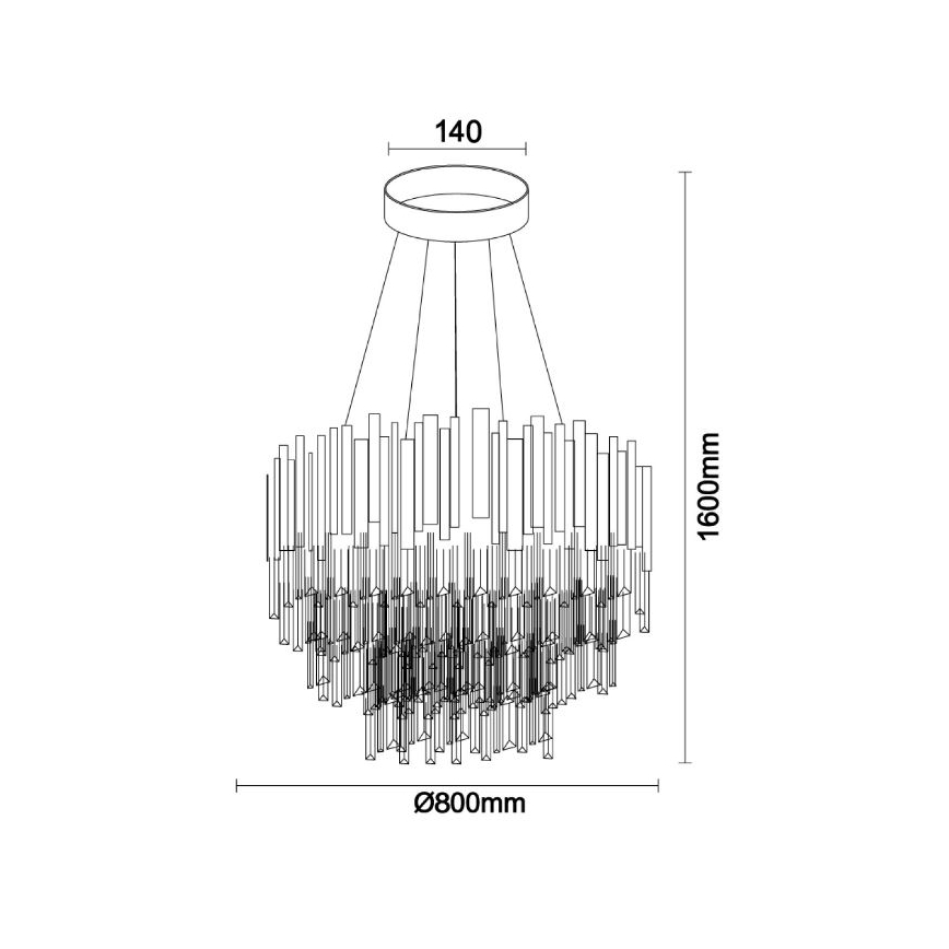Brilagi - Suspension sur câble PLAZA 11xE14/40W/230V