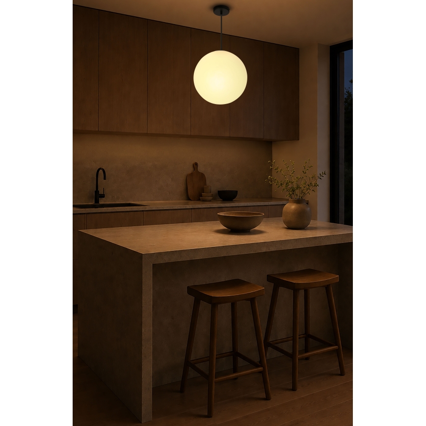 BRILAGI - Suspension sur câble POLOS 1xE27/40W/230V Ø 30 cm noire
