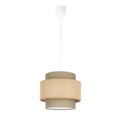 Brilagi - Suspension sur câble RESNA, 1x E27, 60W, 230V, Ø 20 cm, marron/beige