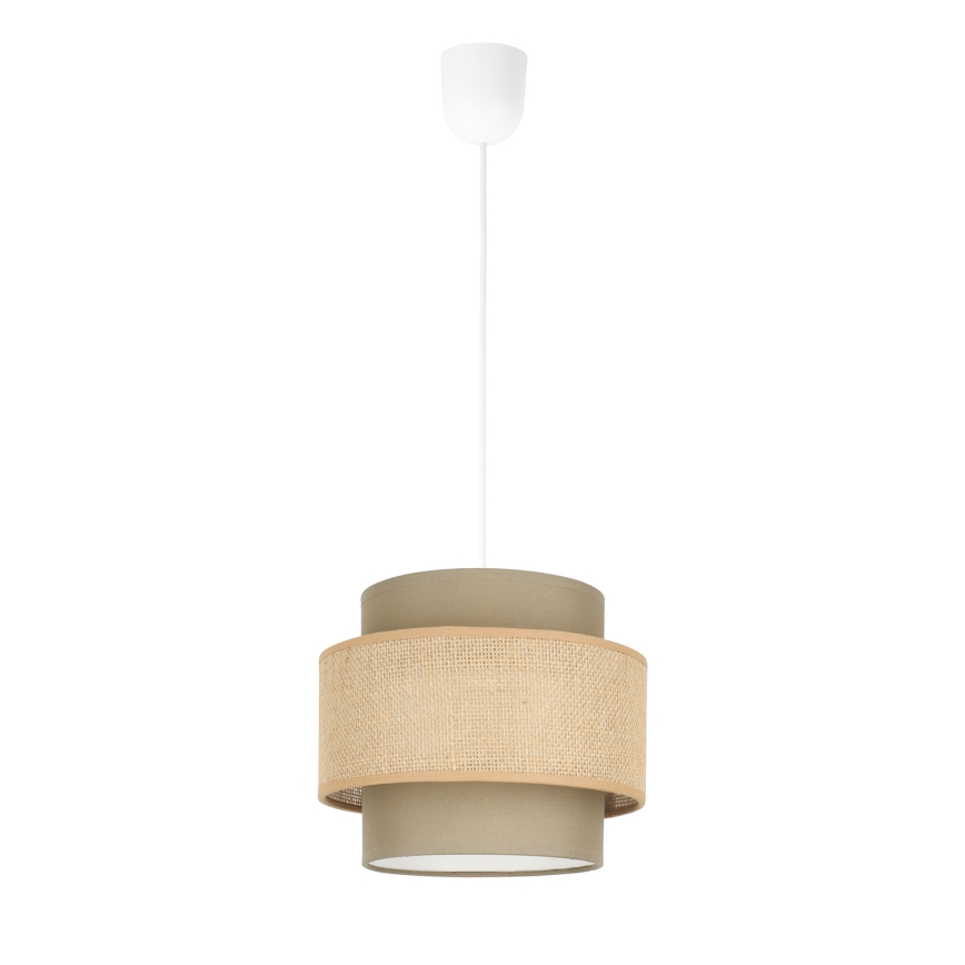 Brilagi - Suspension sur câble RESNA, 1x E27, 60W, 230V, Ø 20 cm, marron/beige