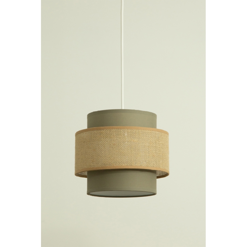 Brilagi - Suspension sur câble RESNA, 1x E27, 60W, 230V, Ø 20 cm, marron/beige