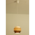 Brilagi - Suspension sur câble RESNA 1xE27/60W/230V Ø 20 cm beige/noir