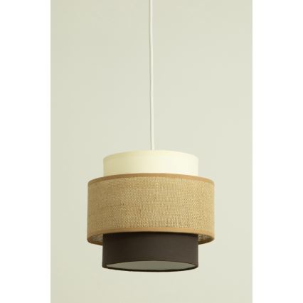 Brilagi - Suspension sur câble RESNA 1xE27/60W/230V Ø 20 cm beige/noir