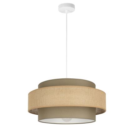 Brilagi - Suspension sur câble RESNA 1xE27/60W/230V Ø 40 cm marron/beige