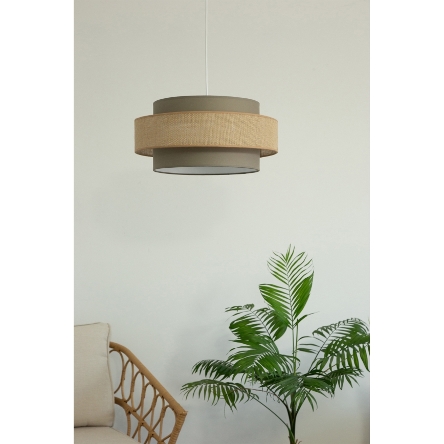 Brilagi - Suspension sur câble RESNA 1xE27/60W/230V Ø 40 cm marron/beige