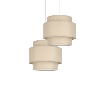 Brilagi - Suspension sur câble RESNA 2xE27/60W/230V Ø 30 cm beige