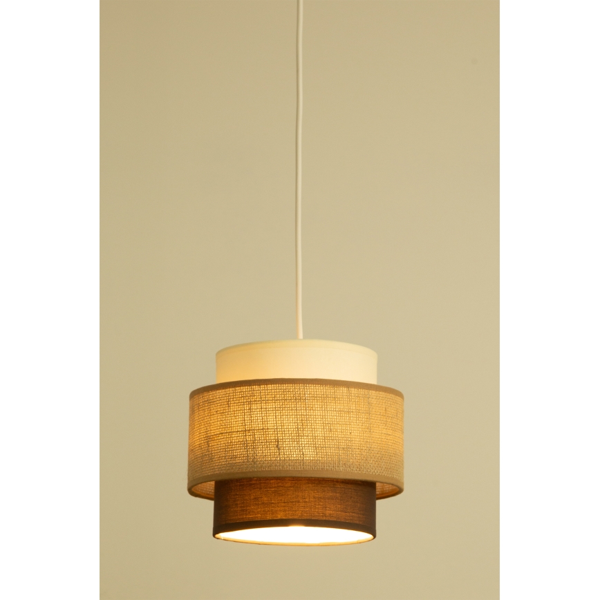 Brilagi - Suspension sur câble RESNA 3xE27/60W/230V Ø 45 cm beige/noir