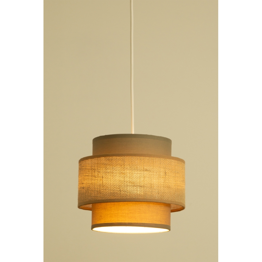Brilagi - Suspension sur câble RESNA 3xE27/60W/230V, Ø 45 cm, marron/beige