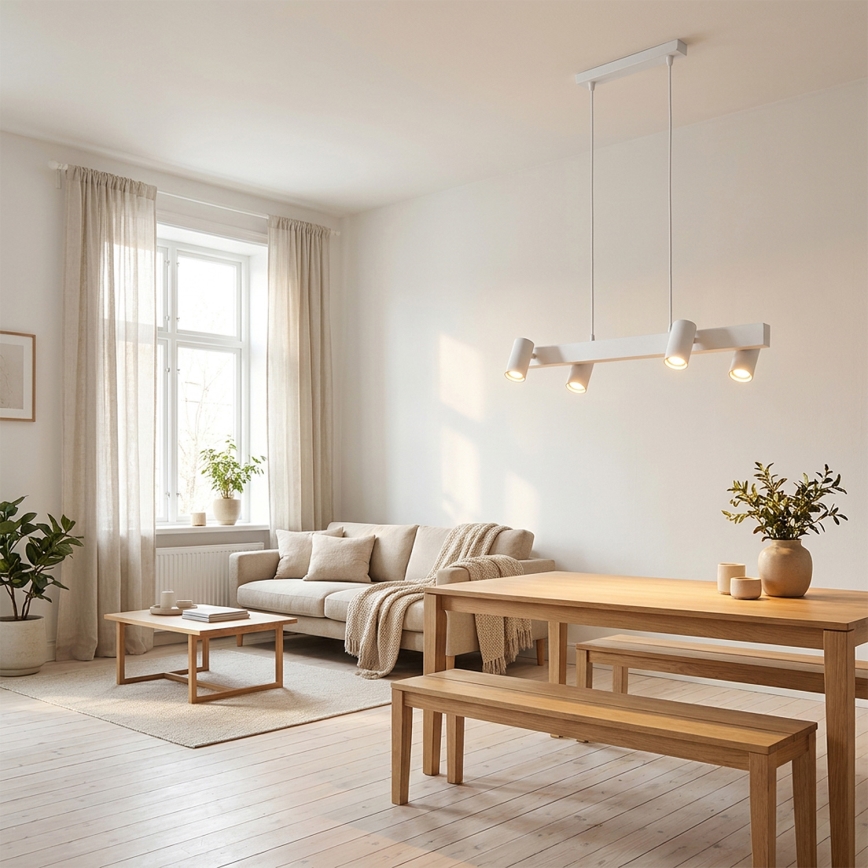 Brilagi - Suspension sur câble SELE 4xGU10/30W/230V blanc