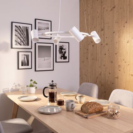 BRILAGI - Suspension sur câble SELE 4xGU10/30W/230V blanche