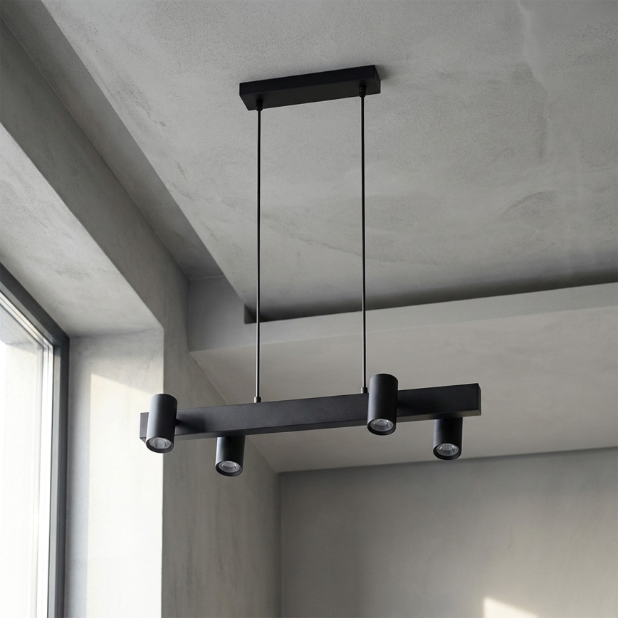 Brilagi - Suspension sur câble SELE 4xGU10/30W/230V noir