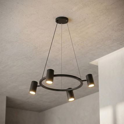 Brilagi - Suspension sur câble SELE 4xGU10/30W/230V noire