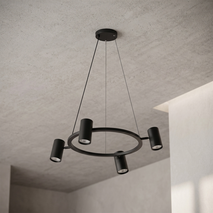 Brilagi - Suspension sur câble SELE 4xGU10/30W/230V noire