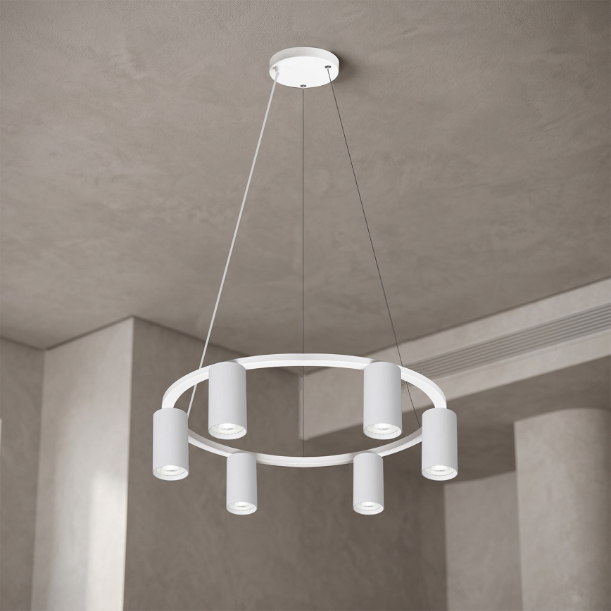 Brilagi - Suspension sur câble SELE 6xGU10/30W/230V blanc