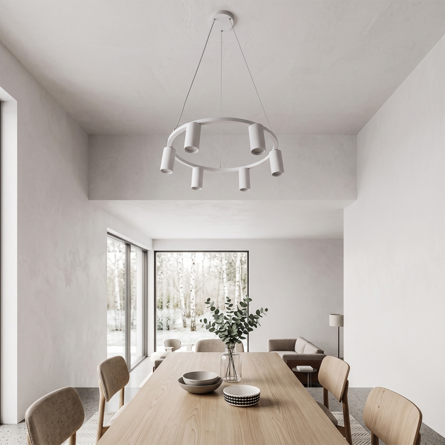 Brilagi - Suspension sur câble SELE 6xGU10/30W/230V blanc