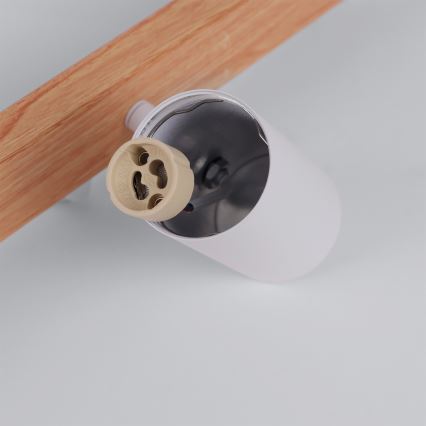 Brilagi - Suspension sur câble SELE 6xGU10/30W/230V blanche/décor chêne