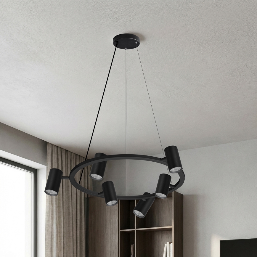 Brilagi - Suspension sur câble SELE 6xGU10/30W/230V noir