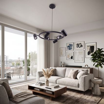 BRILAGI - Suspension sur câble SELE 6xGU10/30W/230V noir