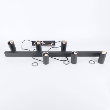 Brilagi - Suspension sur câble SELE 6xGU10/30W/230V noire