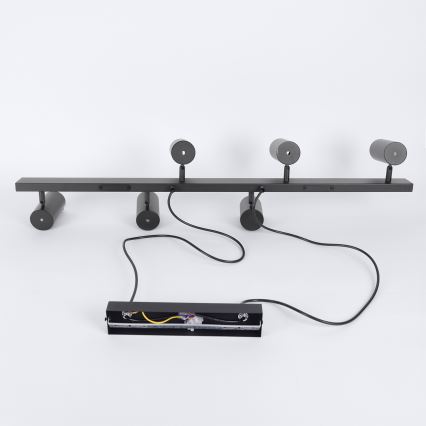 Brilagi - Suspension sur câble SELE 6xGU10/30W/230V noire
