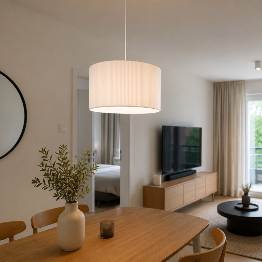 Brilagi - Suspension sur câble SIRIJA MODERN 1xE27/60W/230V Ø 35 cm blanche