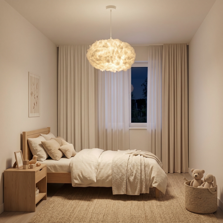 Brilagi - Suspension sur câble SOLEAIR 2xE27/40W/230V Ø 60 cm blanche
