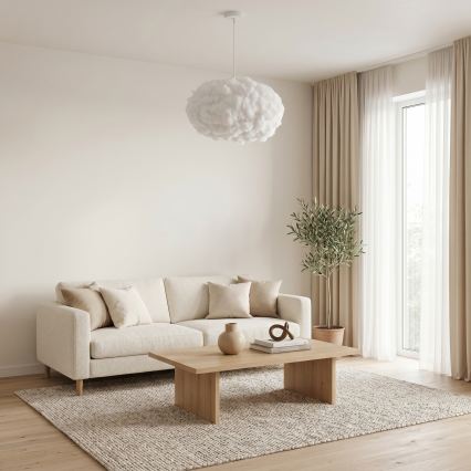 Brilagi - Suspension sur câble SOLEAIR 2xE27/40W/230V Ø 60 cm blanche