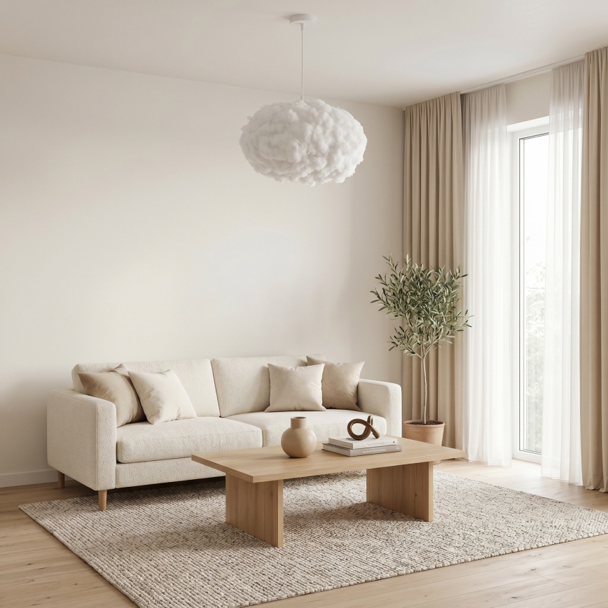 Brilagi - Suspension sur câble SOLEAIR 2xE27/40W/230V Ø 60 cm blanche