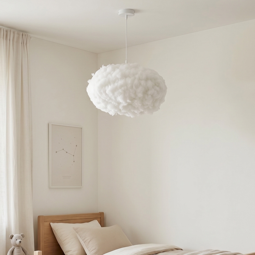 Brilagi - Suspension sur câble SOLEAIR 2xE27/40W/230V Ø 60 cm blanche