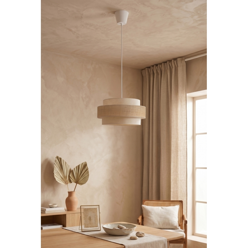 Brilagi - Suspension sur câble SPACE 1xE27/60W/230V Ø 40 cm beige/crème