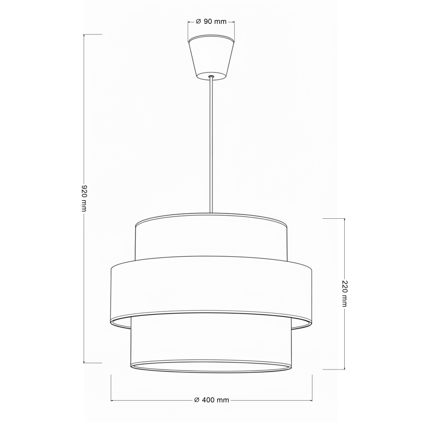 Brilagi - Suspension sur câble SPACE 1xE27/60W/230V Ø 40 cm beige/crème