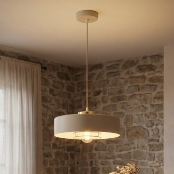 Brilagi - Suspension sur câble SPRING 1xE27/60W/230V Ø 30 cm beige/doré