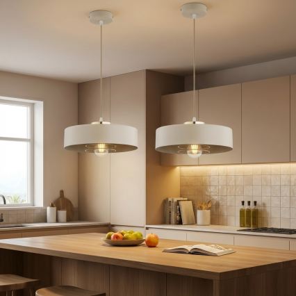 Brilagi - Suspension sur câble SPRING 1xE27/60W/230V Ø 30 cm beige/doré