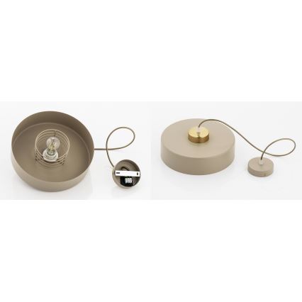 Brilagi - Suspension sur câble SPRING 1xE27/60W/230V Ø 30 cm beige/doré