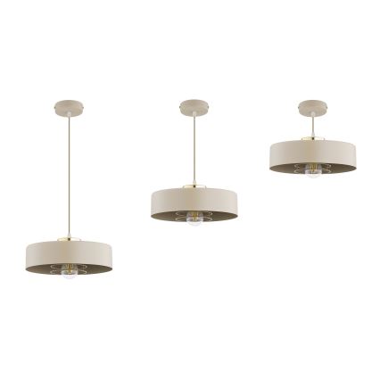 Brilagi - Suspension sur câble SPRING 1xE27/60W/230V Ø 30 cm beige/doré