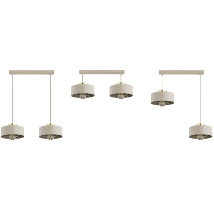 Brilagi - Suspension sur câble SPRING 2xE27/60W/230V beige/doré