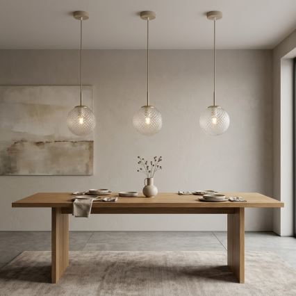 Brilagi - Suspension sur câble STELLA 1xE27/60W/230V Ø 15 cm beige/doré
