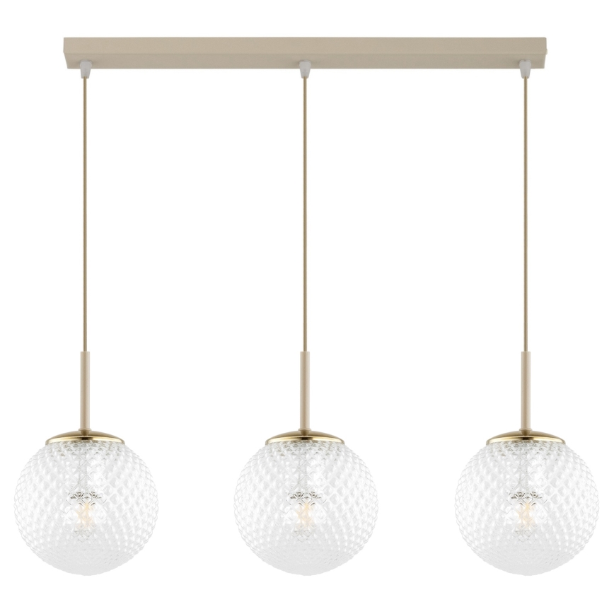 Brilagi - Suspension sur câble STELLA 3xE27/60W/230V beige/doré
