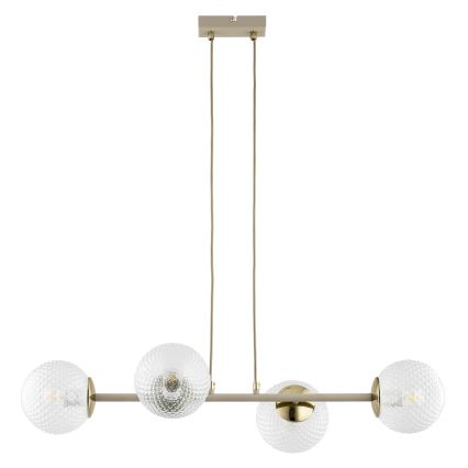 Brilagi - Suspension sur câble STELLA 4xE27/60W/230V beige/doré