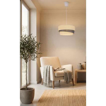 Brilagi - Suspension sur câble TRIO 1xE27/60W/230V Ø 40 cm crème/gris