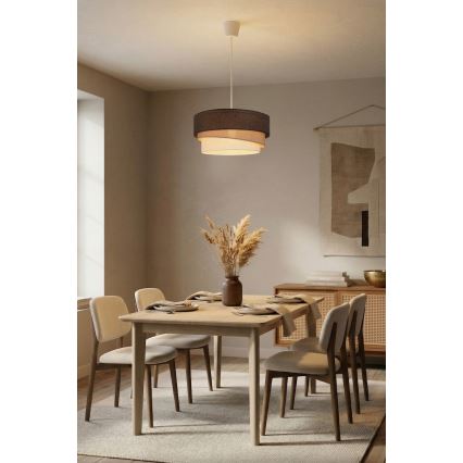 Brilagi - Suspension sur câble TRIO 1xE27/60W/230V Ø 40 cm marron/beige/blanc