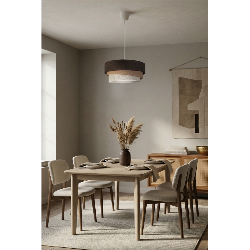 Brilagi - Suspension sur câble TRIO 1xE27/60W/230V Ø 40 cm marron/beige/blanc