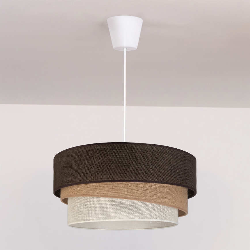 Brilagi - Suspension sur câble TRIO 1xE27/60W/230V Ø 40 cm marron/beige/blanc