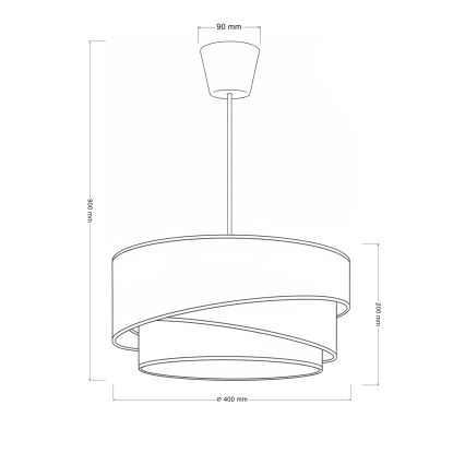 Brilagi - Suspension sur câble TRIO 1xE27/60W/230V Ø 40 cm marron/beige/blanc