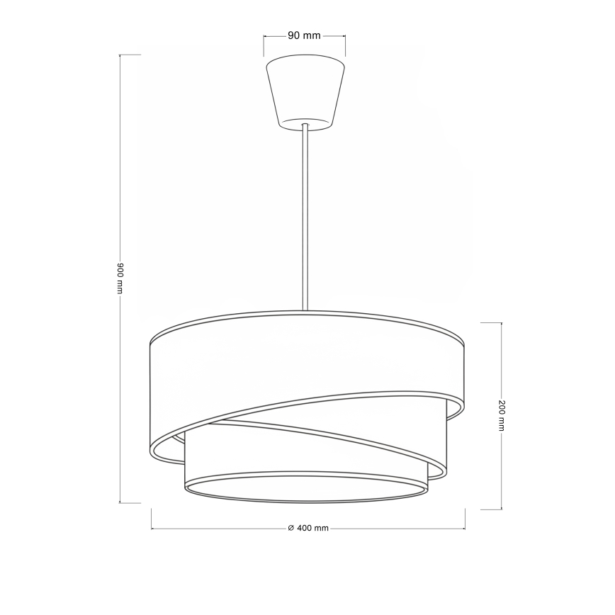 Brilagi - Suspension sur câble TRIO 1xE27/60W/230V Ø 40 cm marron/beige/blanc