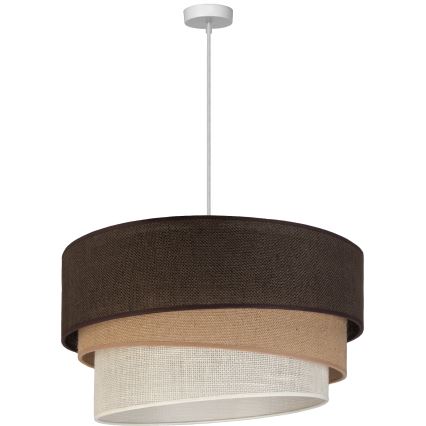 Brilagi - Suspension sur câble TRIO 3xE27/60W/230V Ø 60 cm marron/beige/blanc