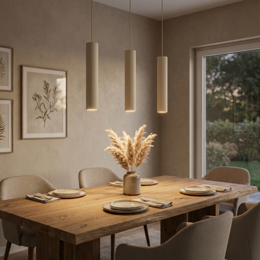 Brilagi - Suspension sur câble TUBE 3xGU10/15W/230V beige/doré