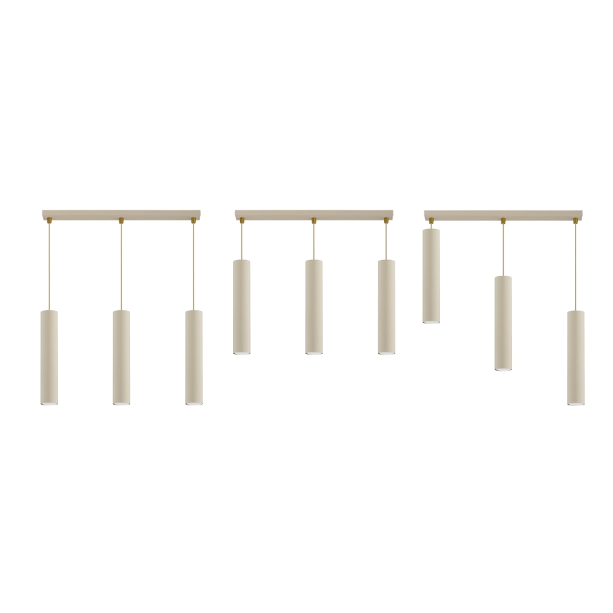 Brilagi - Suspension sur câble TUBE 3xGU10/15W/230V beige/doré