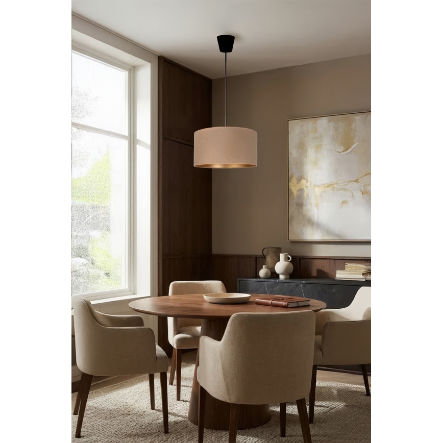 Brilagi - Suspension sur câble VELVET 1xE27/60W/230V Ø 40 cm beige/doré